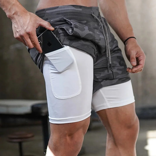 多機能収納 2in1 スポーツハーフパンツ
