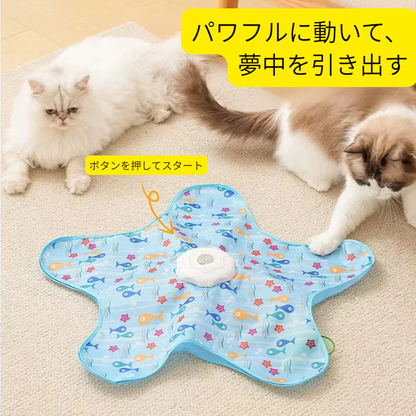 猫用タッチ式かくれんぼトイ｜自動回転・USB充電式