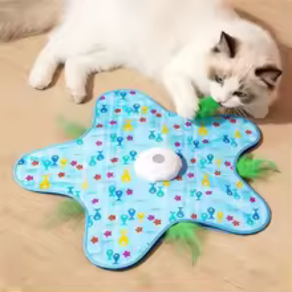猫用タッチ式かくれんぼトイ｜自動回転・USB充電式