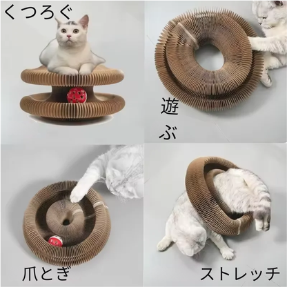 遊んでくつろげる猫用3WAY爪とぎベッド