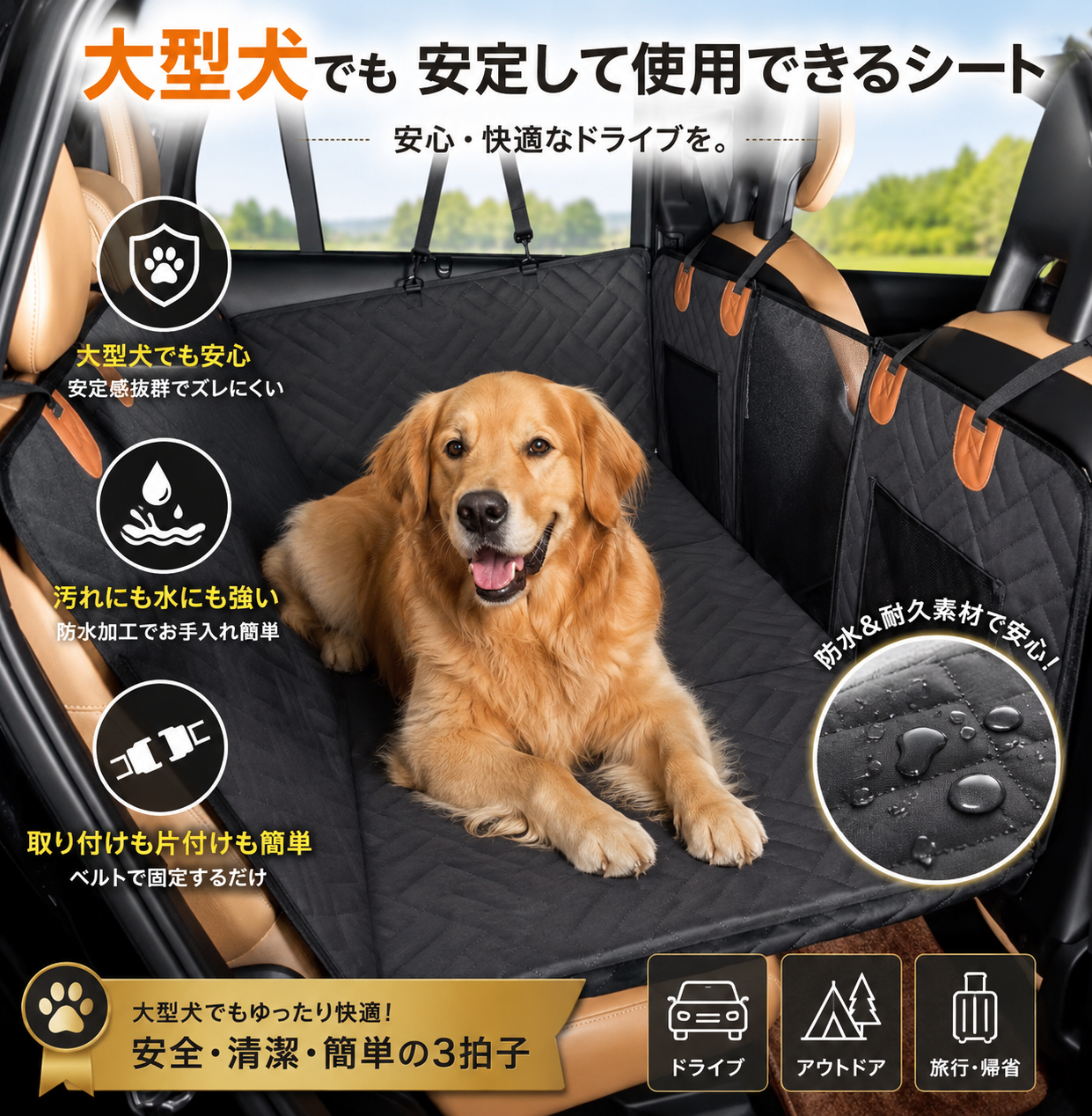 愛犬とのドライブを、もっと快適に