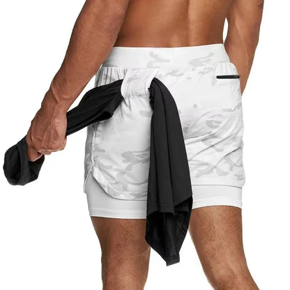 多機能収納 2in1 スポーツハーフパンツ