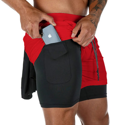 多機能収納 2in1 スポーツハーフパンツ