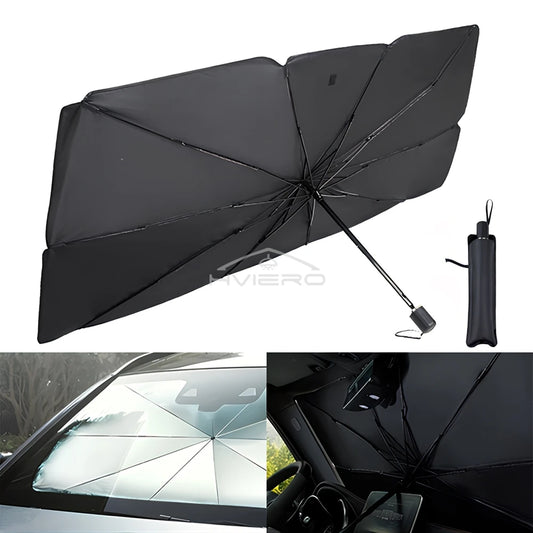 傘型フロントサンシェード｜夏の車内熱気・日差し対策に