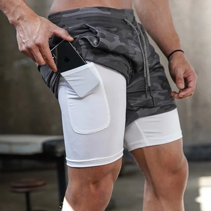 多機能収納 2in1 スポーツハーフパンツ