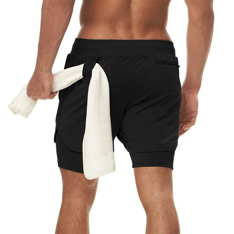 多機能収納 2in1 スポーツハーフパンツ