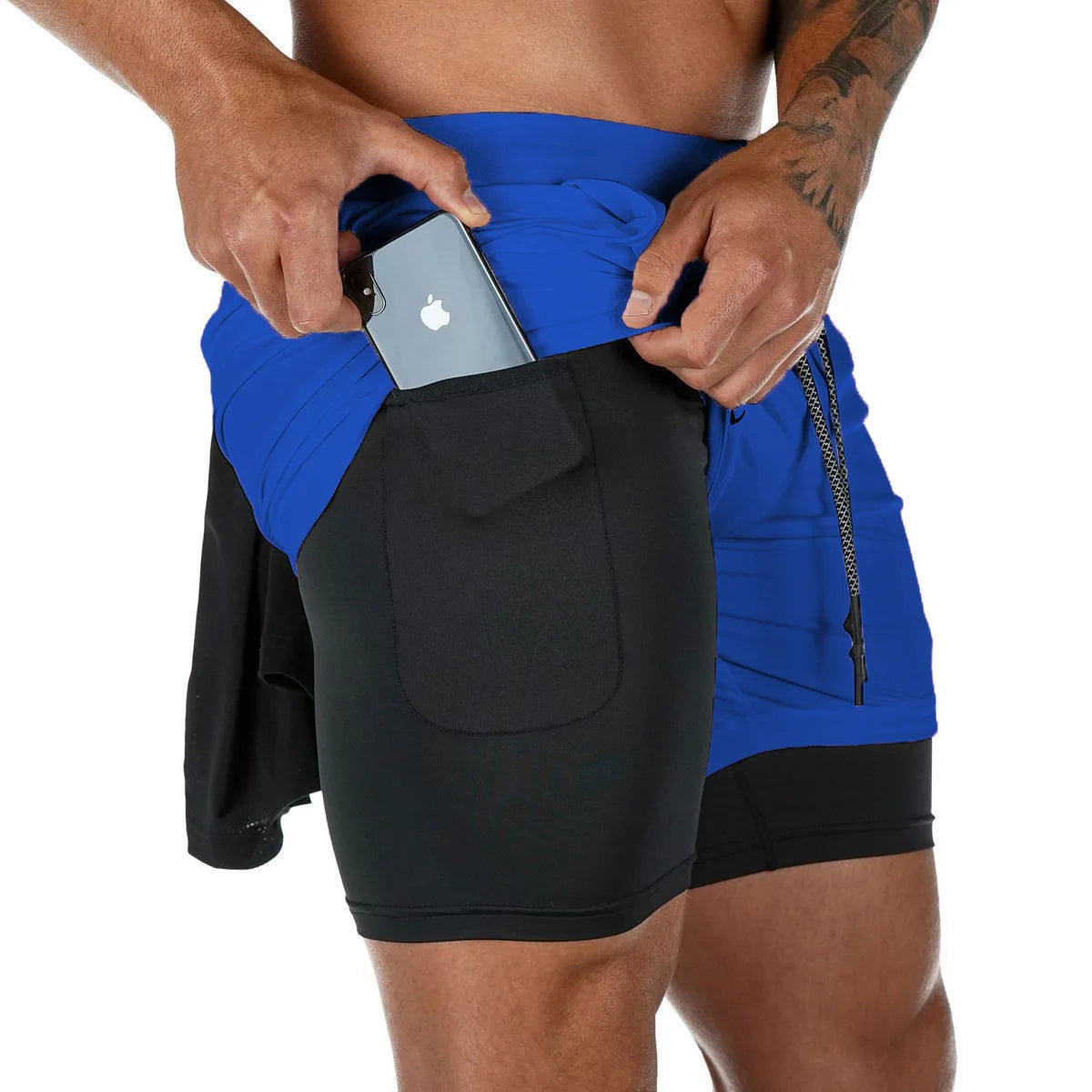 多機能収納 2in1 スポーツハーフパンツ