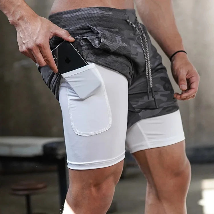 多機能収納 2in1 スポーツハーフパンツ
