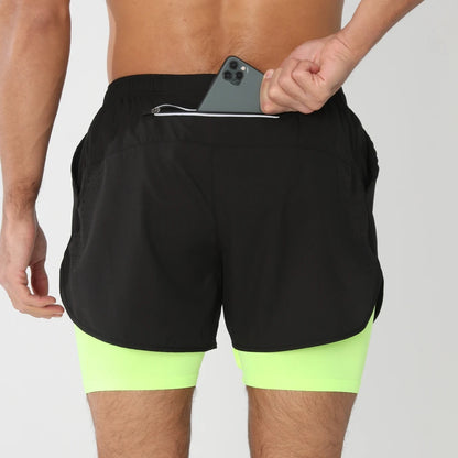 2-in-1 スマホ収納ランニングパンツ